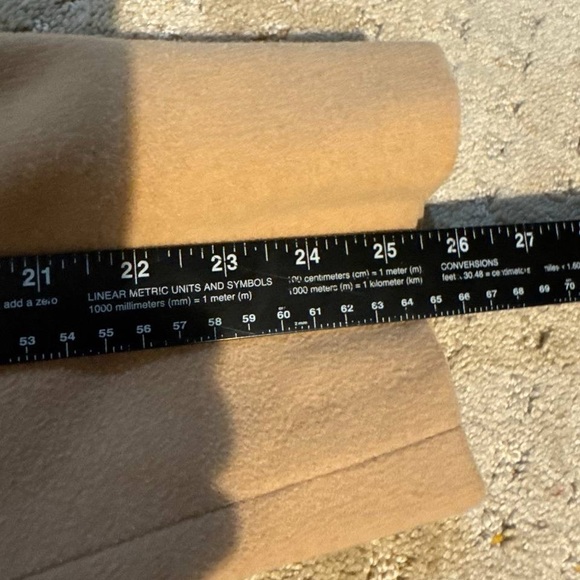 Ellen Tracy Tan Double-Breasted Coat wool cashmere pea coat size 16 - Picture 8 of 11